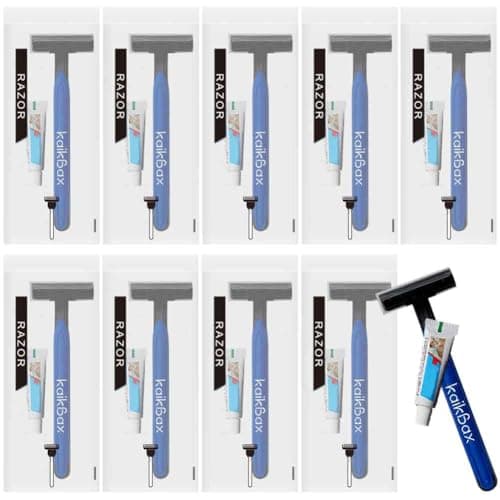 10Pack Individually Wrapped Travel Disposable Razors Kit With Shave Cream; Hotel Guest Private Care Manual Razor Toiletries Amenities;Multipurpose Bulk Shaving Razor Set for Home Hotel Travel