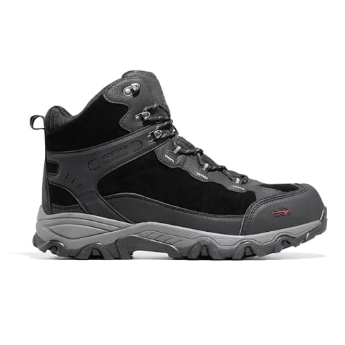 NORTIV 8 Men's Waterproof Lightweight Hiking Boots,Size 10W,Black — view 3