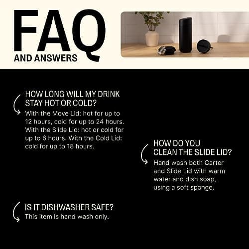 Fellow 3-in-1 Travel Mug 16 oz, Ceramic Lined Coffee Cup, Leakproof — view 3