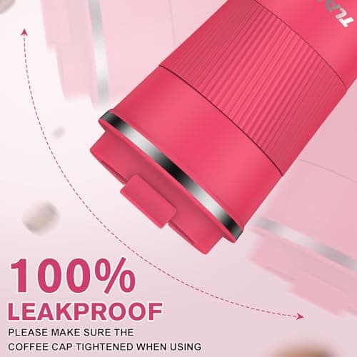 Travel Mug, 380ml Insulated Coffee Cup Travel Mug with Leakproof Lids - Double Walled Vacuum Stainless Steel Travel Coffee Mug for Hot & Cold Drinks, Water and Tea — view 2
