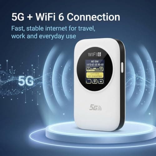 5G Mobile Portable Wi-Fi 6 Router,300Mbps Portable MiFi with SIM Card Slot — view 5