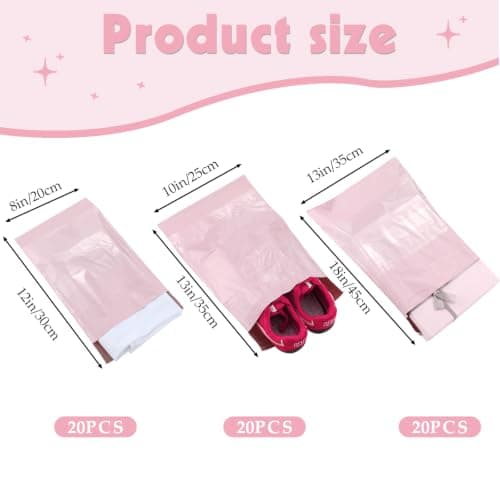 60Pcs Packaging Bags Mailing Parcel Shipping Postage Bags 3 Sizes — view 2