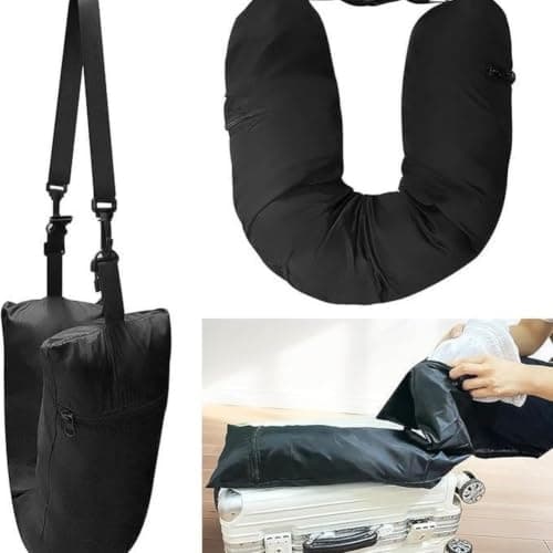 Nylon U Shaped Pillow Pouch Travel Neck Pillow Case Compact Luggage — view 2