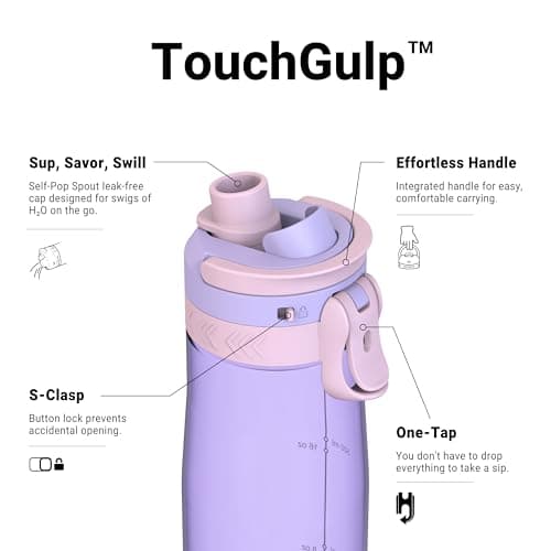 Super Sparrow Water Bottle 750ml - One-Tap TouchGulp Bottle - Non-Toxic BPA Free - Lightweight & Sustainable Tritan Water Bottles for Sports, Travel, Outdoors — view 2