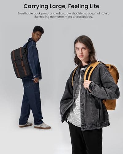 tomtoc Flap Laptop Backpack, Lightweight Water-Resistant Casual Daypack 22L — view 2
