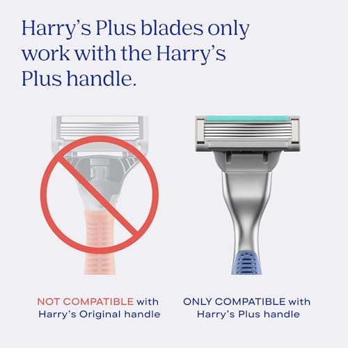 Harry's Plus Razor for Men - Trial Set - 1 Handle and Razor, 120ml Foaming Shave Gel and Travel Blade Cover - Green — view 2