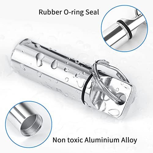 DRERIO 3 pcs Small Pill Boxes Organiser Metal Pill Boxes Travel Pocket Pill Case Round Keyring Pill Holder Waterproof Capsules Portable Pill Container for Outdoor Travel — view 3