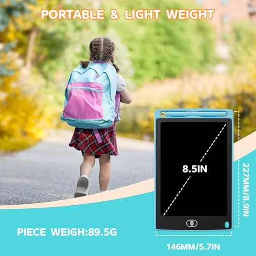 Electight 3 Pack 8.5 Inch LCD Drawing Tablet for Kids, Colorful Writing Board Kids Toys Gifts Learning Educational Toys for 3 4 5 6 7 Year Old Boys Girls Black Pink Blue — view 6
