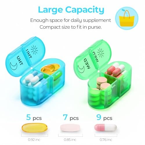 Windtrace Pill Boxes 7 Day 2 Times a Day, Large Weekly Pill Organiser — view 5