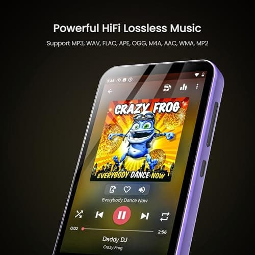 TIMMKOO 16GB Kids MP3 Player with Bluetooth and WiFi, Parental Controls, 4" Music Player with Spotify, Audible Up to 1TB （Purple） — view 4