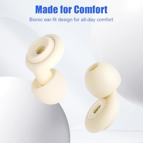 ALIIP Ear Plugs for Sleeping, Reusable Silicone Noise Cancelling Earplugs with 7 Ear Tip Sizes(XS/S/M/L) & Portable Case, Comfortable Hearing Protection for Work, Travel & Focus,White — view 6