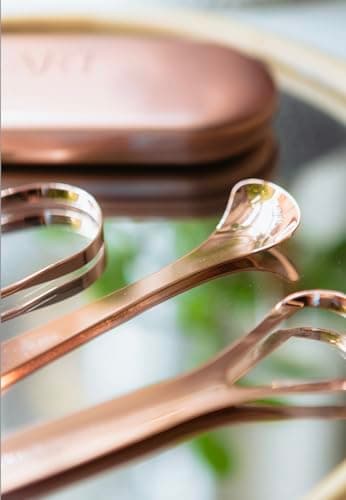 Premium Copper Tongue Scraper Kit - 100% Pure Copper for Fresh Breath & Oral Hygiene - Includes Travel Case, 3 Different Designs Included Tongue Cleaner, Oral Hygiene, Antibacterial, eco Friendly — view 2
