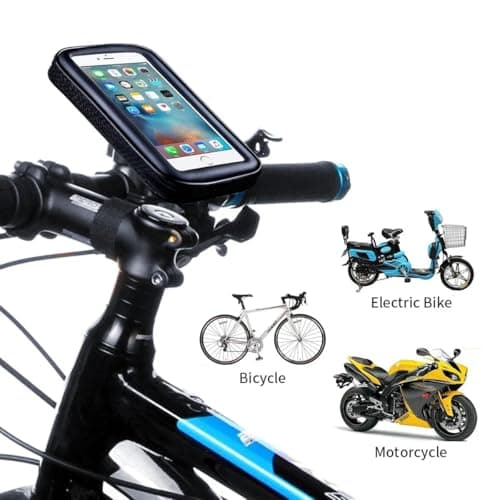 Water-Resistant Bike & Motorbike Phone Holder – Universal Mount for Extra Large Smartphones up to 165 x 80 mm – Touchscreen Friendly & Shockproof Case – Adventure-Ready for Commuters and Riders — view 4