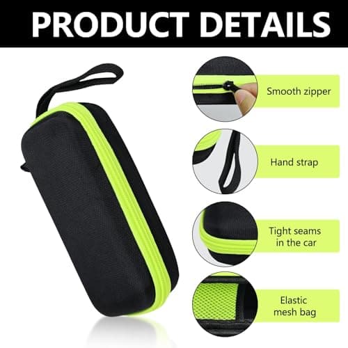 NIYATA Electric Shaver and Trimmer Organizer Storage Bag, Hard Travel Case for Philips Norelco OneBlade 360 & Pro, Braun Series 3/5/7/9, Wahl, Hatteker (Green) — view 3
