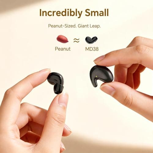 2-in-1 Wireless Small Invisible Earbuds Set Bluetooth Work Sleep Earphones — view 2