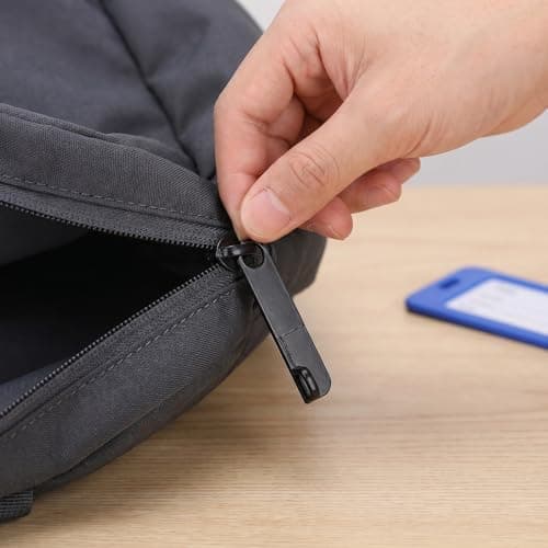 VERDANVERSE 5pcs Suitcase Zipper Replacement Kit Double Layer Nylon Pullers Featuring Lock Hole and Keyless Security for Airports and Road Trips — view 6