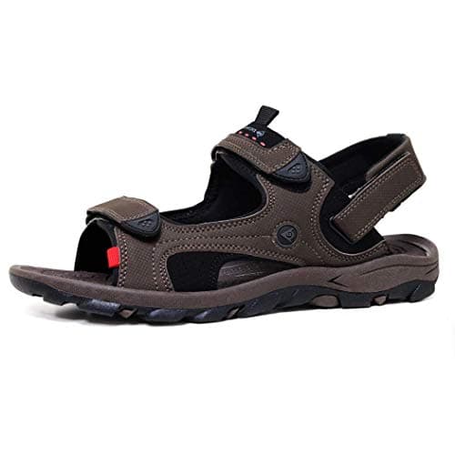DUNLOP Men's Sports Beach Trekking Walking Hiking Touch Close Strap Sandals Sizes 7-12 (Brown Black, UK Footwear Size System, Adult, Men, Numeric, Medium, 10) — view 2