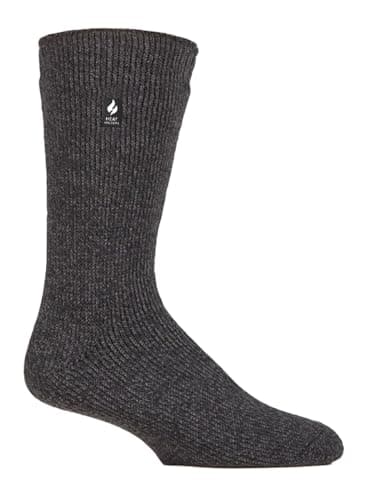 HEAT HOLDERS - Mens & Womens 2.3 Tog Original Thermal Socks | 3 Sizes | Thick Warm Fluffy Insulated Socks for Winter | Ideal for Raynauds (6-11, Charcoal)