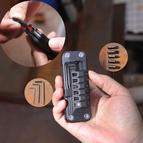 HONZIN Multitools 6 in 1 Folding Multitool, Pocket Size EDC Multi Tool with Rope Cutter, Bottle Opener, Screwdriver, SIM Card Pin, Camping Stainless Steel Multitools with Nylon Pouch, Gifts for Men — view 5