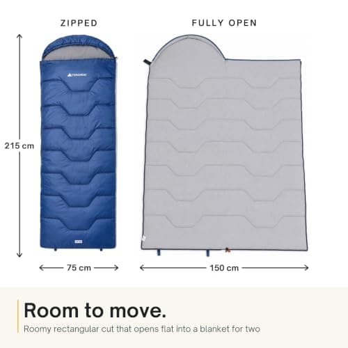 Trinordic 3-Season Camping Sleeping Bag – Rectangular for Adults — view 4