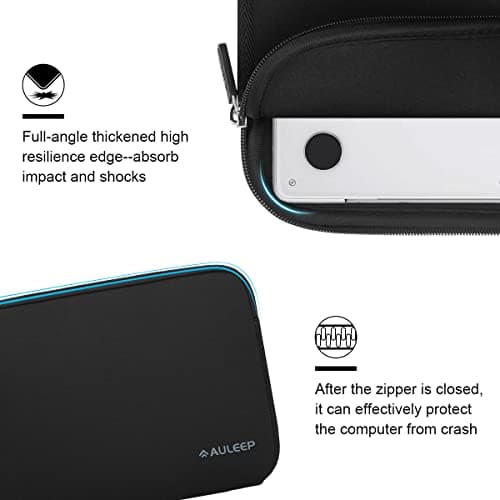 AULEEP 11-12 Inch Laptop Sleeves Tablet Carrying Cases Lightweight, Black — view 4