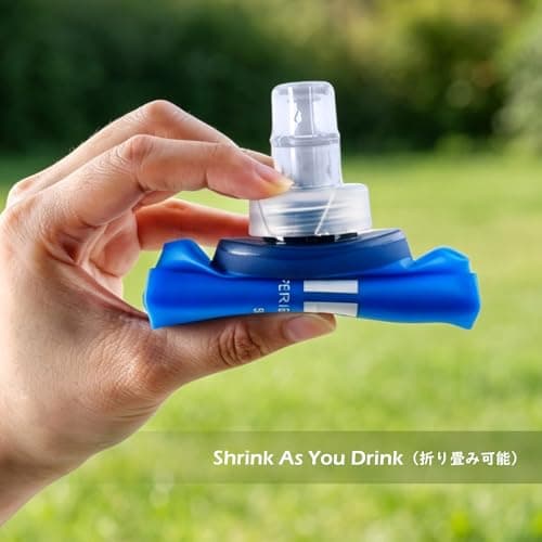 TRIWONDER Soft Flask TPU Foldable Running Water Bottle BPA-Free Collapsible Hydration Flask for Hydration Pack, Ideal for Marathon, Cycling, Hiking, Climbing (500ml/16.9oz - Pack of 2) — view 5