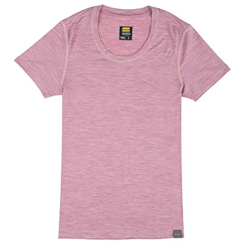 MERIWOOL Women’s Merino Wool Short Sleeve T Shirt Lightweight Base Layer - Pink - X-Small — view 4