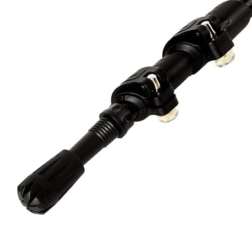 VR7 Pack of 2 Walking Poles - folding walking stick for hiking, Camping & Backpacking - Walking Sticks for women or men Trekking Poles with Cork Grip and Padded Strap (Black) — view 2