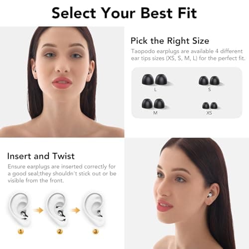 Ear Plugs for Sleep Noise Cancelling -45dB, for Concert, Working, Sleeping — view 2