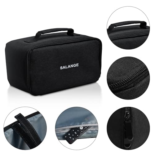 Salange Projector Bag Case for HY300,HY320 Mini Projector,with Double Layer Design Video Projector Case for Home,Outdoor,Charger and Other Accessories,Waterproof,Dustproof Portable Carrying Case Black — view 5