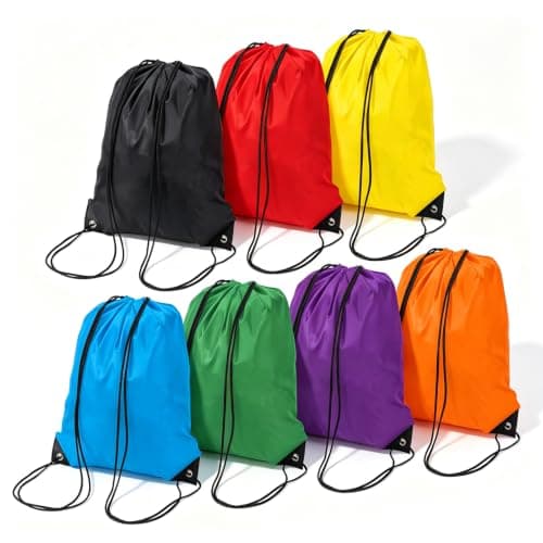 JFmall Drawstring Bags, Swim PE Bags Drawstring Gym Bag for Kids Adults String Swimming Sports Bag for School Sports Swimming Gym Travel Purple — view 6