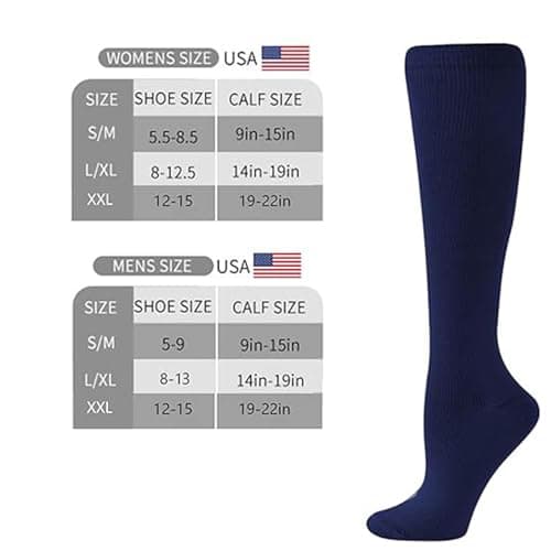 DFSDJEUW birthday presents for mum Trainers Socks for Women Compression Socks Women And Men Circulation Running Travel Recovery & Flight Thermal Non-Slip Sock Essentials womens walking Grey — view 5
