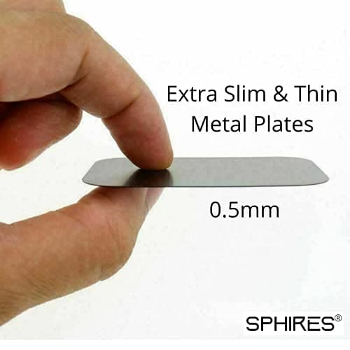 sphires 4 Pack Metal Plate for Magnetic Phone Car Mount 2 X Round and 2 X Rectangular Metal Plate for Car Magnetic Phone Holder — view 3