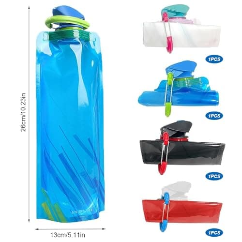 Foldable Water Bottle, 700ml Fully Collapsible Stock Bottle Pack of 4 — view 2