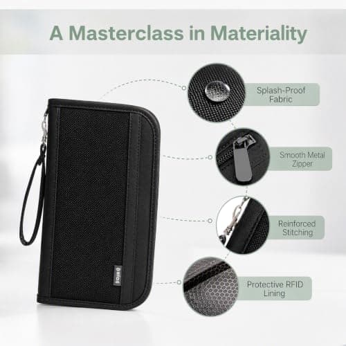 KIPTVO RFID Blocking Passport Holder Travel Wallet Document Organiser — view 6