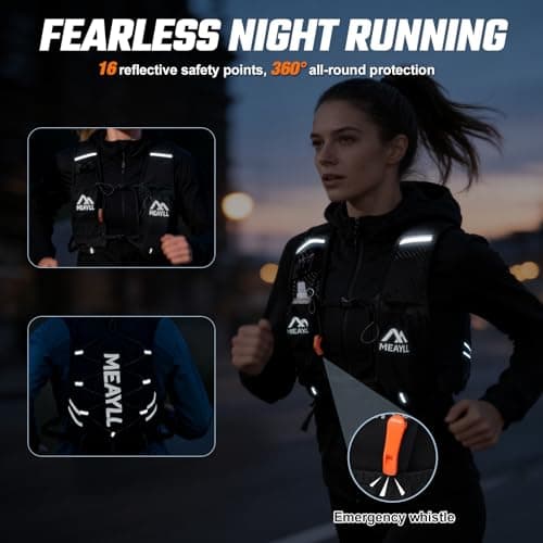 Running Vest Women & Men, Hydration Vest with 500ml TPU Water Bottle, Lightweight Comfortable Running Backpack, 7L Capacity Fits 2L Bladder for Trail Running Cycling Hiking Marathons — view 6