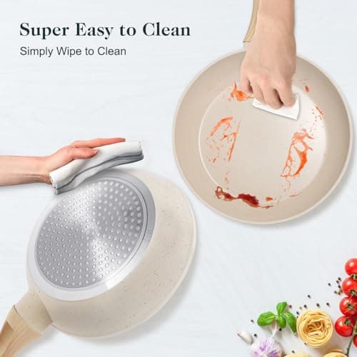 M MELENTA Pots and Pans Set Non Stick, Induction Hob Pan Set, Saucepan Set — view 6