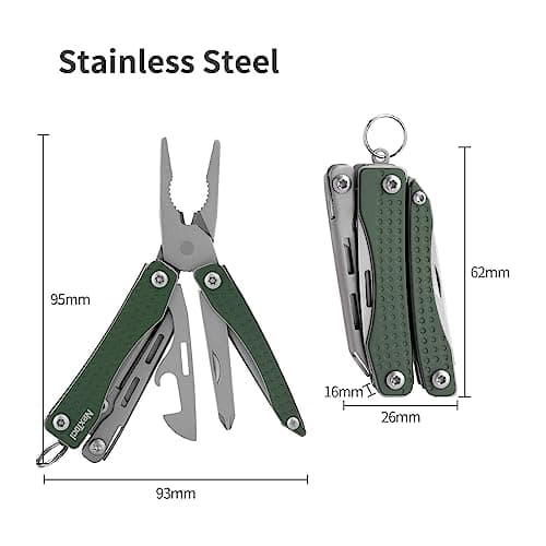 NexTool Mini Flagship EDC Keychain Multitool, Mini Pocket Knife (Green) — view 2