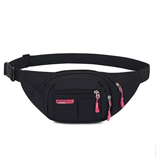Waterproof Bum Bag Waist Fanny Packs Travel Hiking Outdoor Sport Money Hip Bag Pouch Pack Holiday Running Belt (BlackⅢ) — view 2