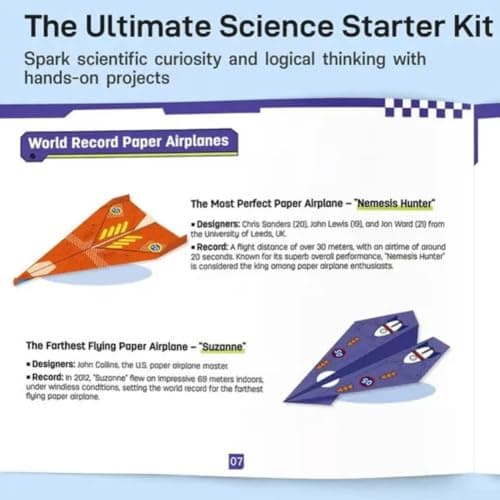 Paper Planes Activity Set for Children Boys Girls Includes Book Guide and 48 Sheets Multicolored Paper Creative DIY Toy for Rainy Day Crafts(48pc) — view 4