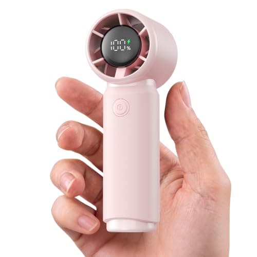 Otlonpe Mini Handheld Fan Rechargeable, 4000mAh Battery Portable Turbo Fan