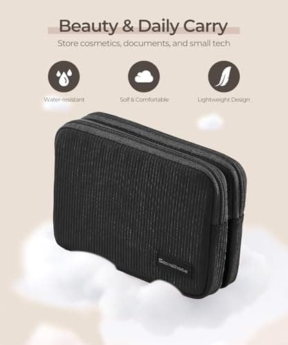 EPEDAL24 Preppy Makeup Bag, Rectangle Double Detachable Cosmetic Organizer, Clear Side Panel Portable Travel Pouches & Brushes Case for Beauty & Tech Accessories, Gift for Women — view 4