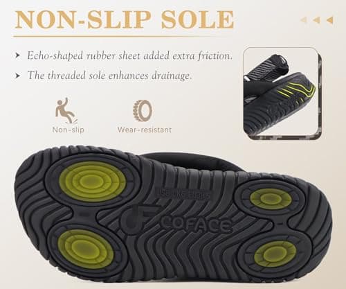 COFACE Womens Orthopedic Arch Support Walking Sandals Cushion Black Size 7 — view 5