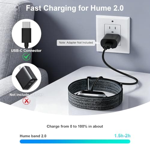 Compatible with Hume Band 2.0 Charger, Fast Safe Charging Cable with USB-C — view 6
