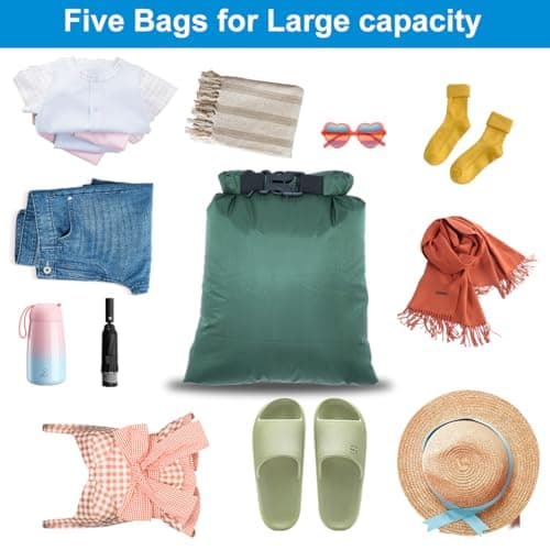 LICQIC Waterproof Dry Bag, Drybag Canoe Bag, 1 Pcs Dark Green, 3.5 Litre — view 5