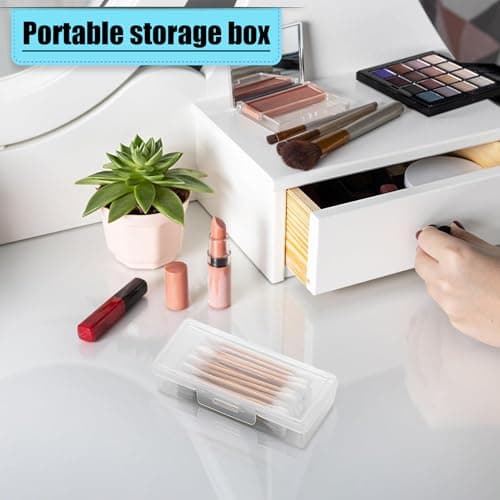 Transparent Cotton Bud Holder, Portable Cotton Swab Dispenser, Dust-proof And Organizer For Jewelry Card Issuance Headphone Cable And Small Items — view 3