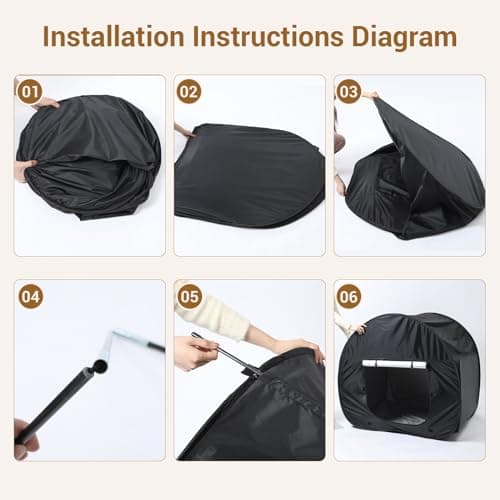Takezuaa Sensory Tent Pop up Black Out Tents Calms Corner for Anxiety Children,Kids Pop up Tent Indoors to Play and Relax,Sensory Toys Helps With Autism,SPD,Anxiety & Improve Focus,110cm — view 6