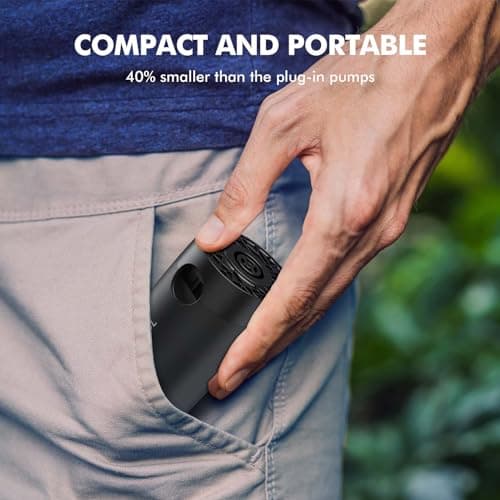 Electric Air Pump for Airbed Inflatables: 4000Pa 200L/min AA Battery Powered Mini Portable Vacuum Pumps Small Inflator for Pool Swimming Inflatable Travel Mattress Camping Air Bed — view 5