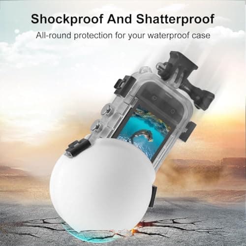 PULUZ Lens Cover for Insta360 X5 Invisible Dive Case, Insta 360 X5 Underwater Waterproof Diving Case Lens Cap Guard, Action Camera Accessories (White) — view 5