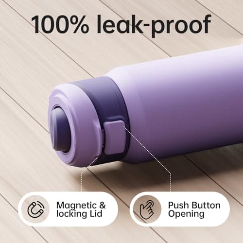 Magcheer 750ml Insulated Bottle with Magnetic Phone Holder（Purple） — view 6